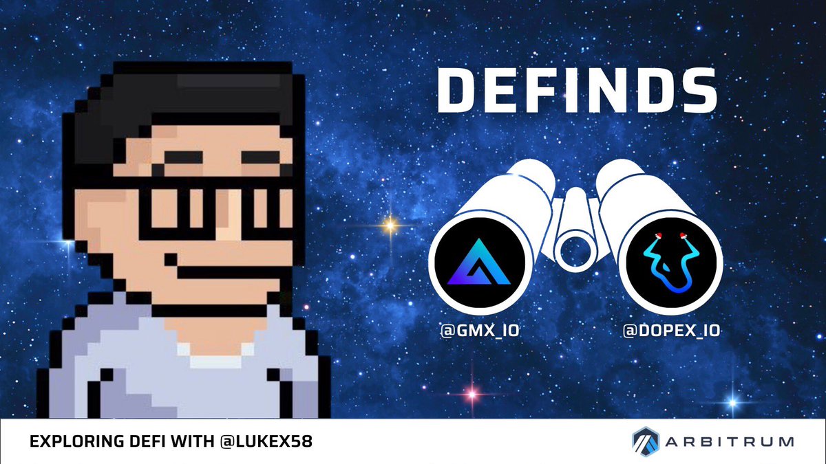 DeFinds Ep 1: <a href="/GMX_IO/">GMX 🫐</a> &amp; <a href="/dopex_io/">Stryke (Formerly Dopex)</a> 

Exploring #DeFi on Arbitrum with <a href="/LukeX58/">Luke | Offchain Labs</a> 💙🧡

Tuesday, Jan 31st | 2pm EST 👇
x.com/i/spaces/1OwxW…