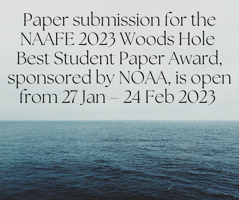 N. American Assoc. of Fisheries Economics & Trade tweet media