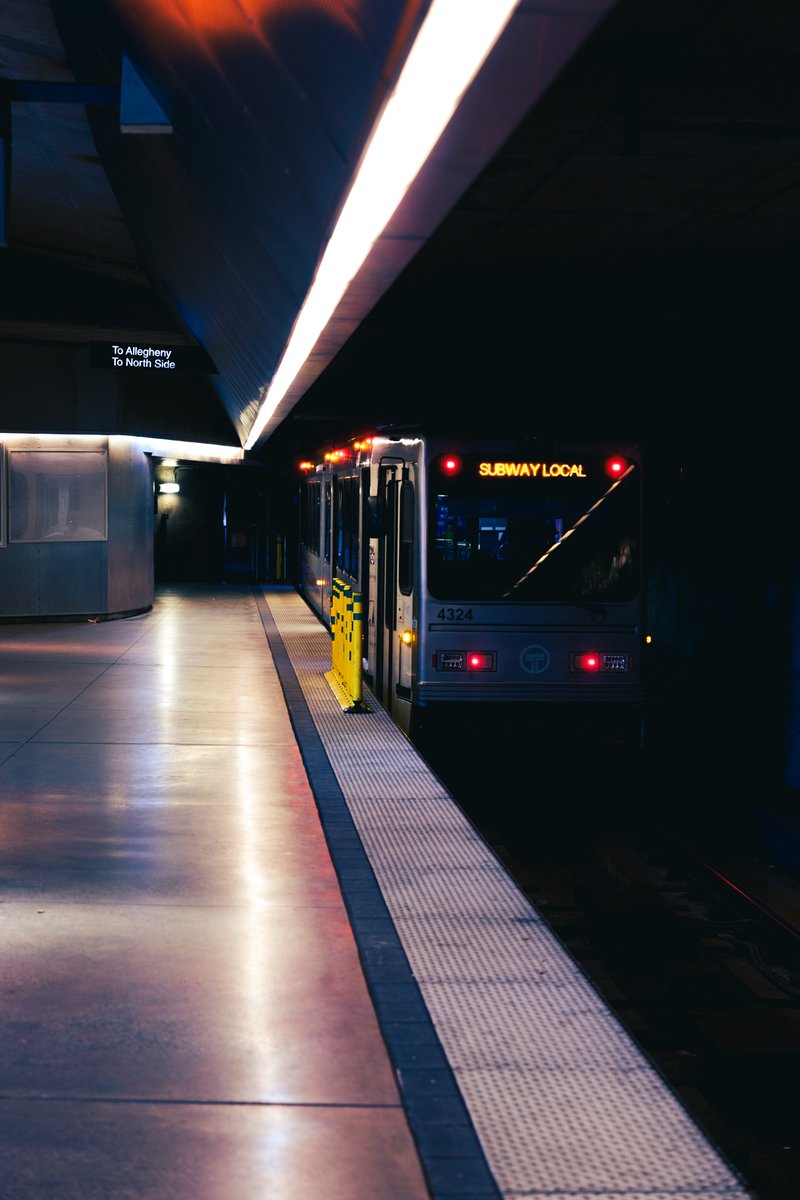 KacperLewtak's tweet photo. The subway station in Pittsburgh had a neat vibe to it. Tried playing around with the processing on some of the photos to really accentuate the colors and lights. #Pittsburgh #travelphotography #photo #streetphotography #Sony https://t.co/mCSUYDMnEn