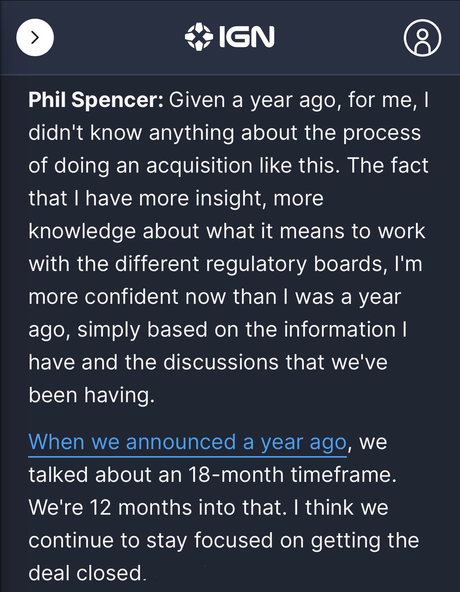 tomwarren's tweet image. Xbox chief Phil Spencer says he’s “more confident now” that the Activision Blizzard deal will go through ign.com/articles/phil-…
