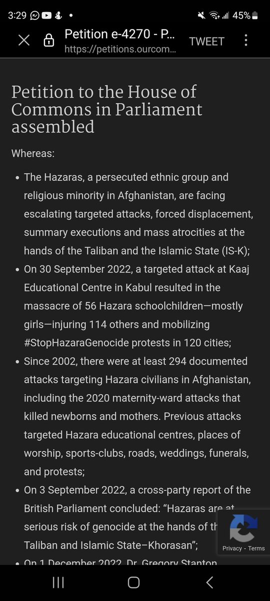 TShaaran's tweet photo. عزیزانی که شهروندی یا اقامت دائم کانادا را دارند، لطفا پتيشن (نامه دادخواهی) زیر را امضا کنید تا صدای هزاره ها در پارلمان کانادا شویم. #StopHazaraGenocide 

https://t.co/HslbxWJhEV https://t.co/jbcrSReJFP