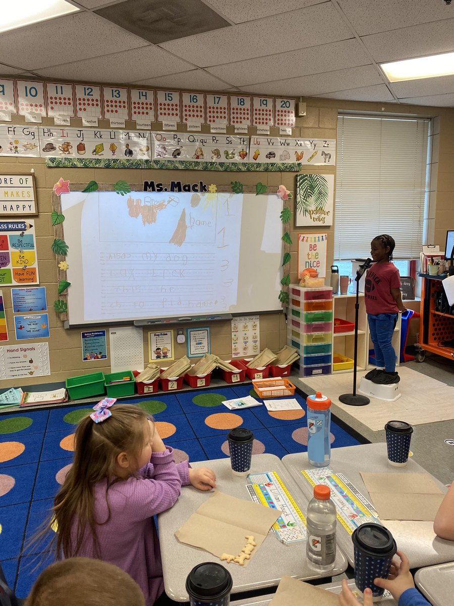MsMackAACPS's tweet photo. Today we had an Author’s Tea Party to celebrate these 1st graders FABULOUS teaching books! They did such a great job writing all they know about an animal of their choice. @SolleyAACPS @AacpSeril https://t.co/OLUMBaQ7li
