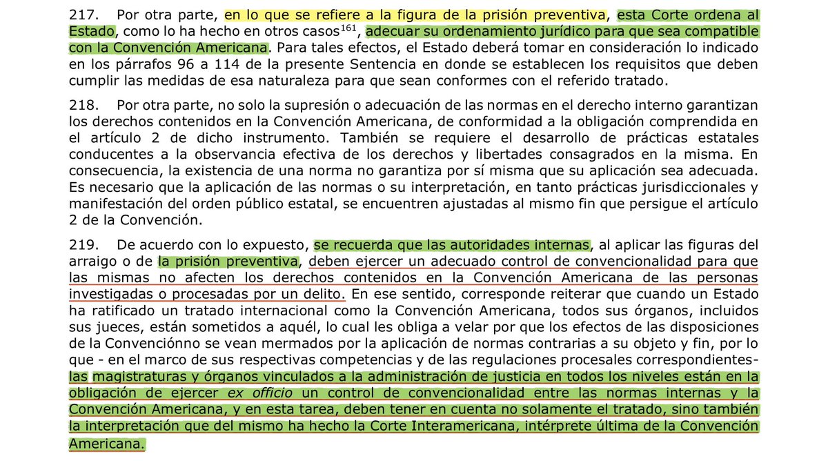 EAOR13's tweet photo. Párrafos importantes.
No advierto que la @CorteIDH haya sostenido que la #CT293/2011, emitida por el Pleno de la @SCJN, impida controlar la regularidad convencional de la medida o aplicar el principio #ProPersona.
#PPO https://t.co/Ru2Xc14oRv