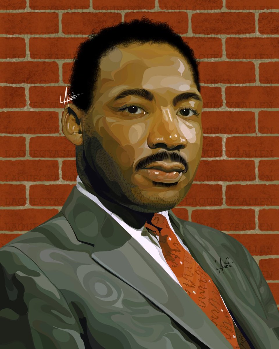 My Dr. King portrait ❤️‍🔥
Instagram.com/laquecyasart

#art #artist #digitalart #blackdigitalart #blackdigitalartist #digitalartist #artistontwittter #illustration #procreate #procreateart  #procreatebrush #blackart #blackartist #drawingwhileblack #BlackTwitter #MartinLutherKingJr