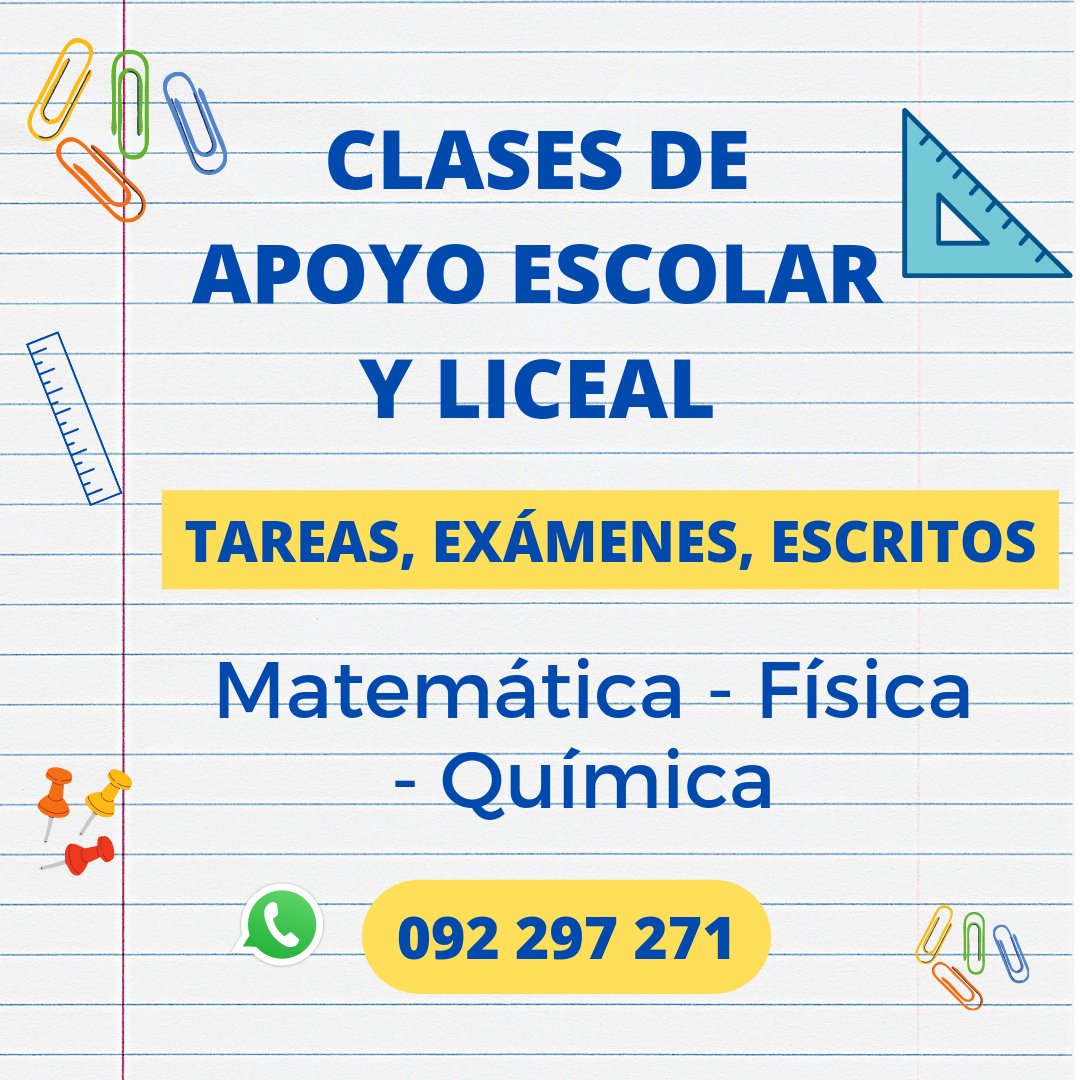 Mí madre es profesora de matemáticas y de ciencias oscuras! Da clases particulares y a buen precio! 

Así que acá les dejo su publicidad sí necesitan o saben de alguien.

Gracias