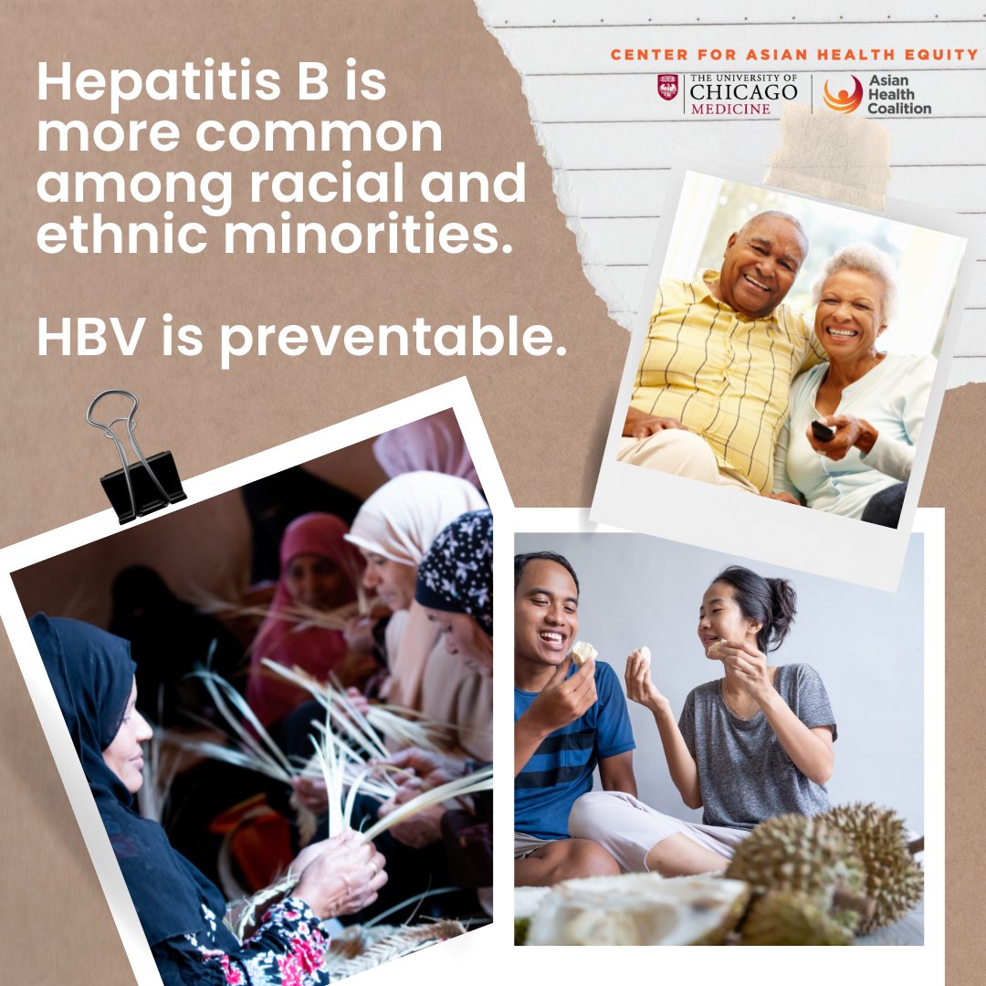 CAHE_AHC's tweet photo. More than 50% of people living with chronic hepatitis B are of Asian, Pacific Islander, or African descent. Do you know your #HBV status?
#HepB #DontLetHepBWin #Bscreened https://t.co/QOVtdYkfwa