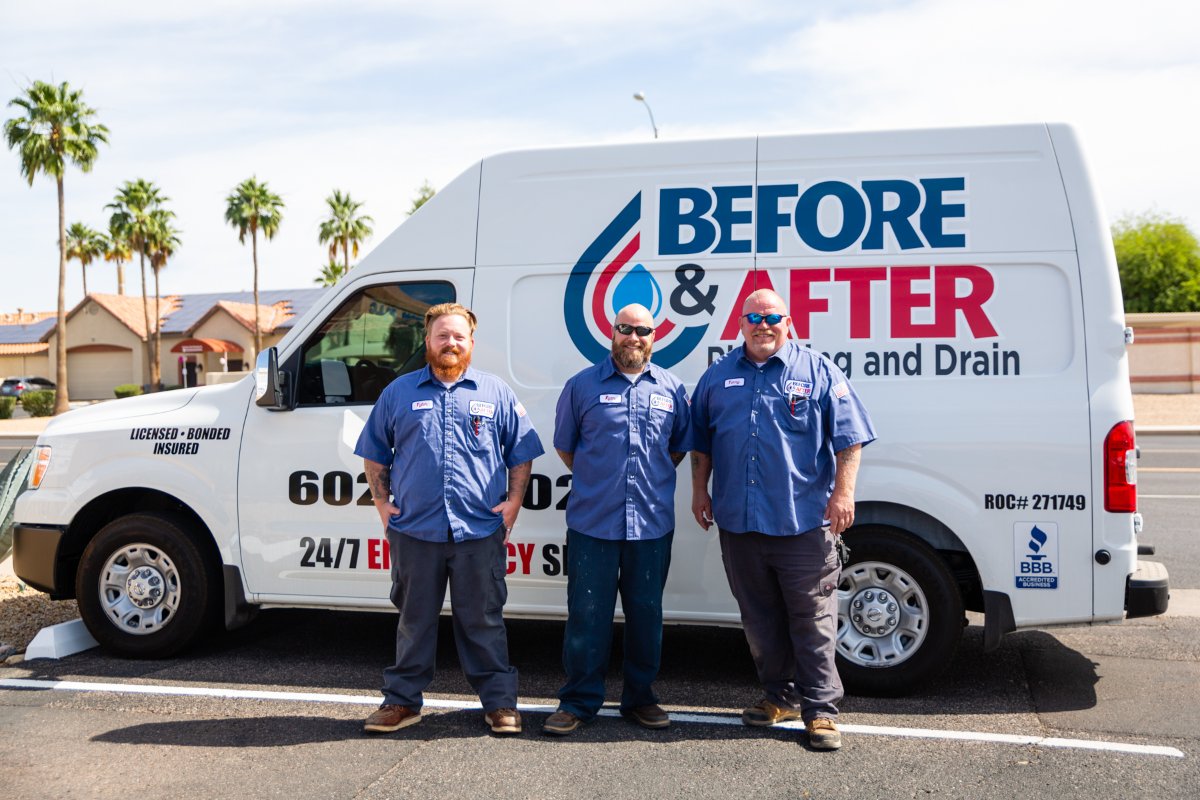 before_afterAZ's tweet photo. What's worse than needing a plumbing repair? Needing to get it done twice. When you work with us, we'll always do things right the first time. #BeforeAndAfterPlumbing #Plumbing #SunCityWest #ArizonaPlumbing #ArizonaHomes https://t.co/jMB9PmpxcI