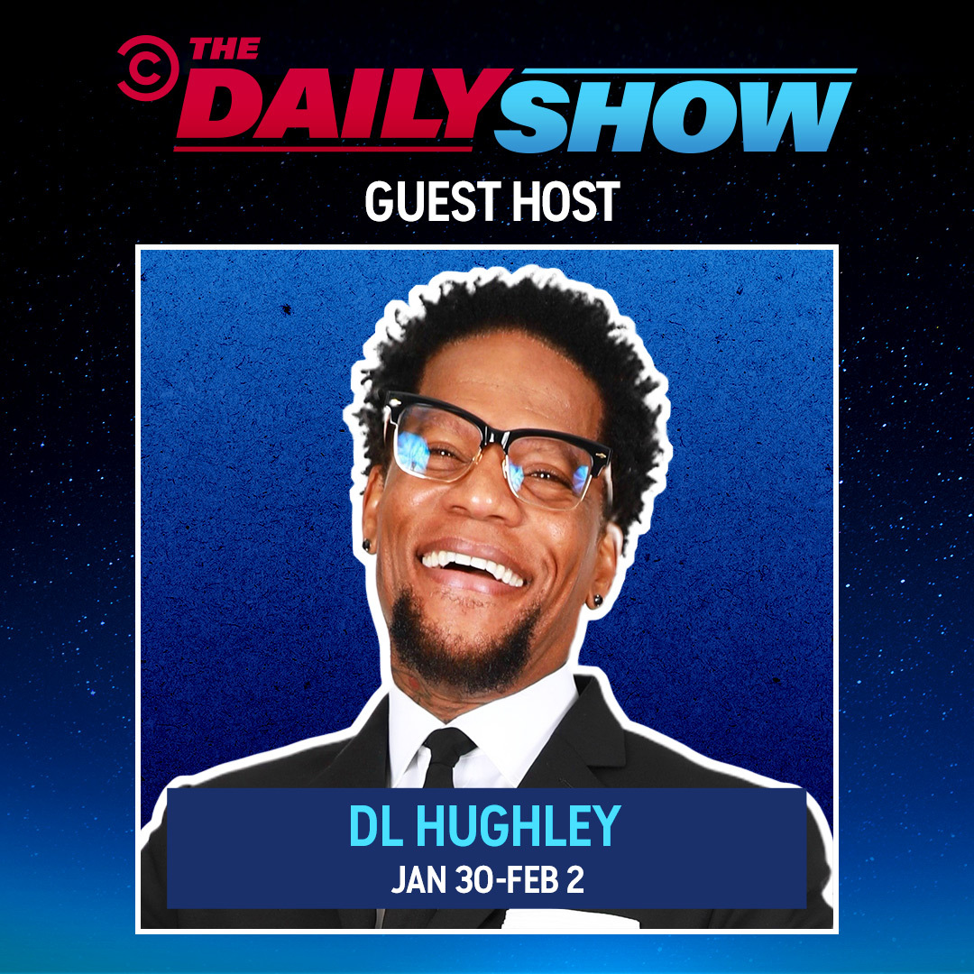 Get Ready! @realdlhughley is set to guest host @comedycentral's @thedailyshow from Monday, Jan 30th to Feb. 2nd! Log on to TheDLHughleyShow.com for more info!