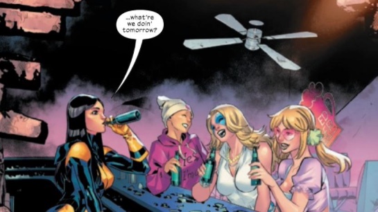 WamBamItsJAM's tweet photo. Reaaaaaaally hoping @mymonsterischic &amp; Carlos Gomez get to do more X-Terminators down the road. One of the most fun Marvel series I’ve read in a long time. Hope #5 isn’t the end and I can’t WAIT to buy the full paperback. https://t.co/oHcSYfMnQn