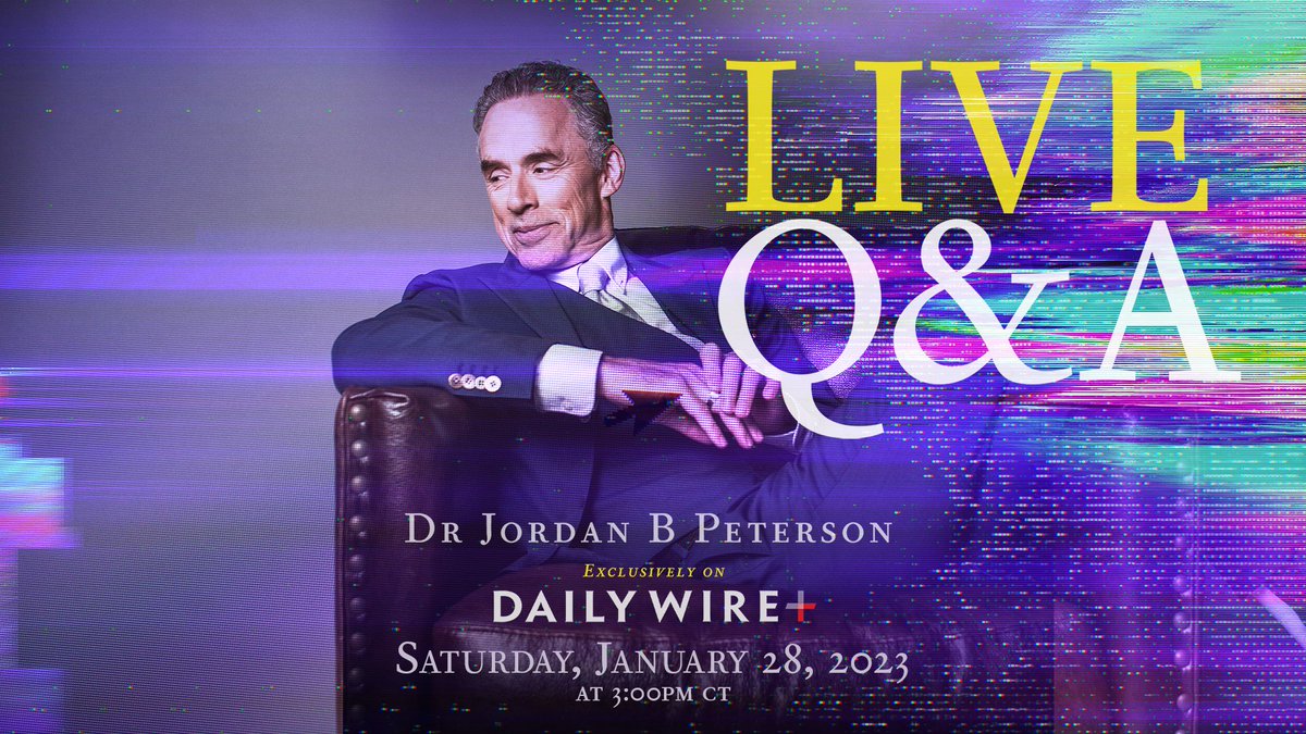 If you ever wanted to hang out with <a href="/jordanbpeterson/">Dr Jordan B Peterson</a> behind-the-scenes, here is your chance. 

Join him tomorrow at 3pm CT for a LIVE Q&amp;A! Only on DailyWire+