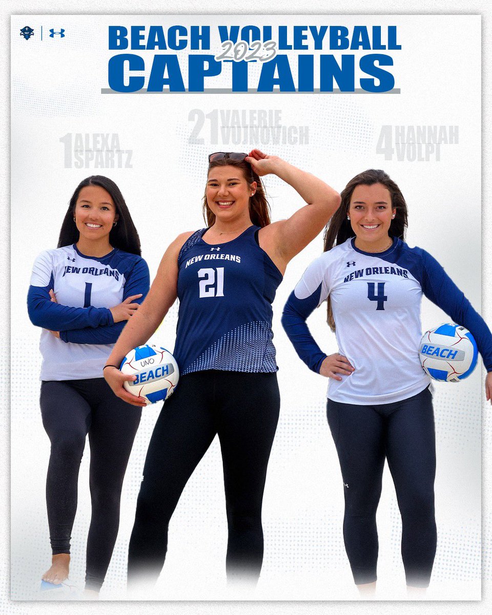 introducing our 2023 captains🤩 congrats ladies!

🏐 alexa spartz.
🏐 val vujnovich. 
🏐 hannah volpi. 

#NOLAsTeam⚔️