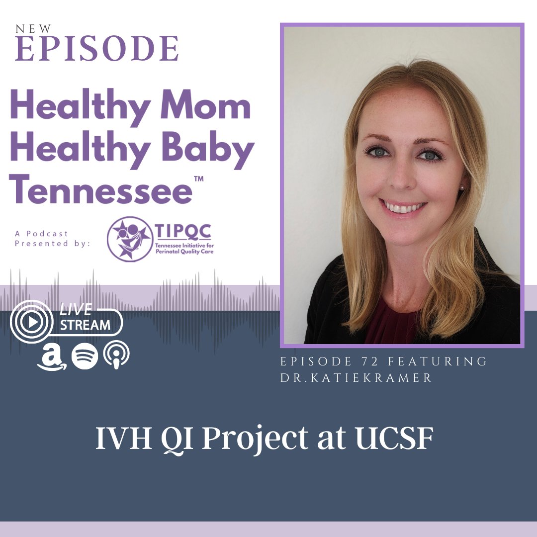 TennesseePQC's tweet photo. Listen to our latest podcast with Dr. Katie Kramer, Director of Quality Improvement and Patient Safety, Neonatology at UCSF Benioff Children's Hospital, as she delves into UCSF's IVH QI project. https://t.co/1dM9Cld161 
#PQC #neoTwitter  #QualityCare @UCSFNeo https://t.co/40eSQH9VMd