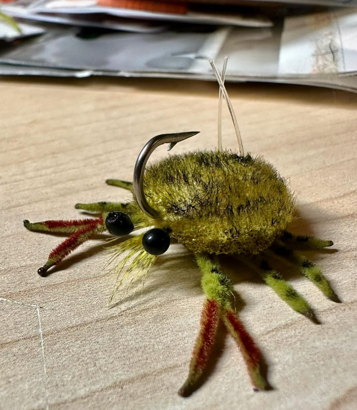 Saltwateronfly's tweet photo. Sweet crab, that's what's for dinner
@sven_hansen_fly_fishing
tying some flies for the upcoming trip... #flyfishing #flytying #flytyingaddict #flytyingjunkie #tiemco #tiemcohooks #flypattern #crabfly #bonefishflies #permitonfly #permitflies #permitfly https://t.co/dDlUKeaPwa
