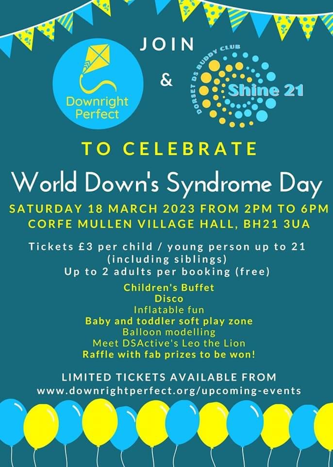 Hi business/professionals Shine21: Dorset DS Buddy Club joining forces with Downright Perfect this year for our World DS Awareness party in March &amp; we need raffle prizes 🙏 if anyone would be kind enough to donate a gift or voucher we would be so grateful.Thank you #dorset