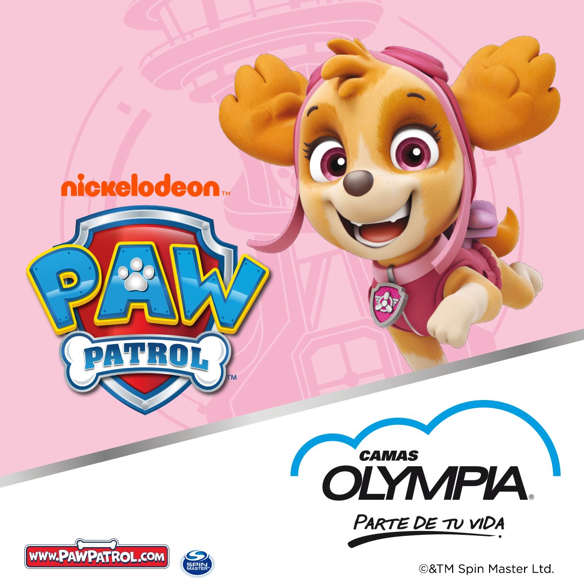 CamasOlympiaGT's tweet photo. ¡Forma equipo con Skye! Consiente a los más pequeños de la casa y bríndales más aventuras en sus sueños con la nueva cama de Paw Patrol. 
#CamasOlympia #PawPatrol #Descanso https://t.co/esKogyQeEm