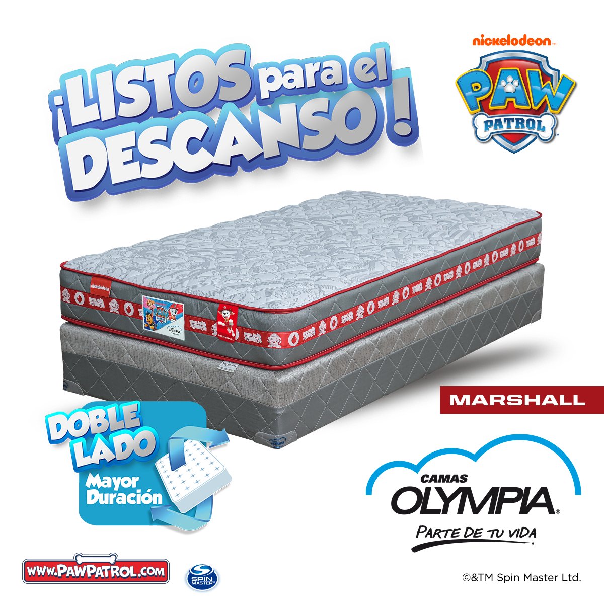 CamasOlympiaGT's tweet photo. ¡Marshall al rescate! Consiente a los más pequeños de la casa y bríndales más aventuras en sus sueños con la nueva cama de Paw Patrol. 🧯🚒
#CamasOlympia #PawPatrol #Descanso https://t.co/IcLarUkStT