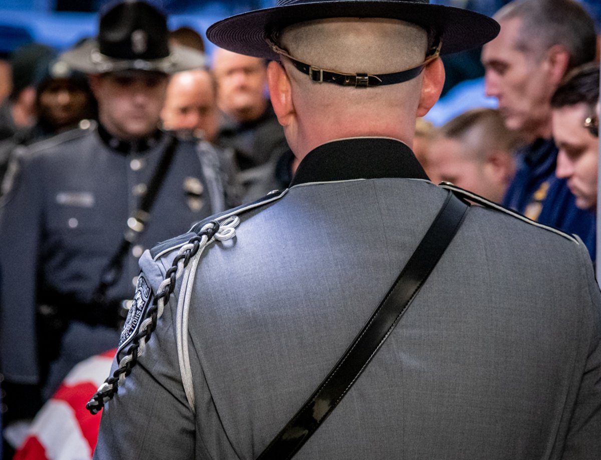 NHDOC's tweet photo. Officer Prather was moved to @PhaneufFHC in Manchester. We remain by his side 24/7 so he is not alone. Many thanks to @NH_StatePolice @ConcordPolice @mht_nh_police Franklin PD the for assisting with such an honorable transfer. Thank you Jeffrey Hastings for the photos. https://t.co/ewDyLTnsgl