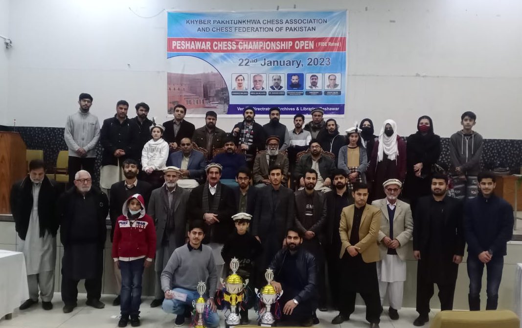 chess_pakistan's tweet photo. Peshawar Chess Championship held on 22-01-2023 in Peshawar. Mr.Jamal Nasir secured 1st position and Mr.Salman Ali Khan managed to secure 2nd position. 
Congratulations to the winners 🎉 

#chess #peshawarchess #pakistanchess https://t.co/50FEeerdhH