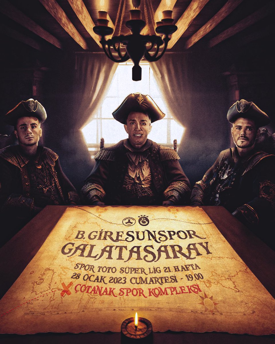 GalatasaraySK's tweet photo. #BugünGünlerdenGALATASARAY 💪

🏆 2022-2023 Spor Toto Süper Lig Sezonu
🗓️ 21. Hafta
🆚 Bitexen Giresunspor
📆 28.01.2023
⏰ 19.00
🏟️ Çotanak Spor Kompleksi
📲 #GRSvGS https://t.co/GKud97vyZr