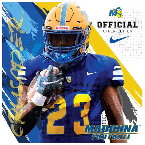 Blessed to receive an offer from Madonna University 🟡🔵 <a href="/Money_McCants10/">Gerald D. McCants</a> <a href="/MUCrusadersFB/">Madonna Football</a> <a href="/AdcockJere/">Jere Adcock</a> <a href="/dhsfoot_ball/">Decatur High Football- Decatur, AL</a>