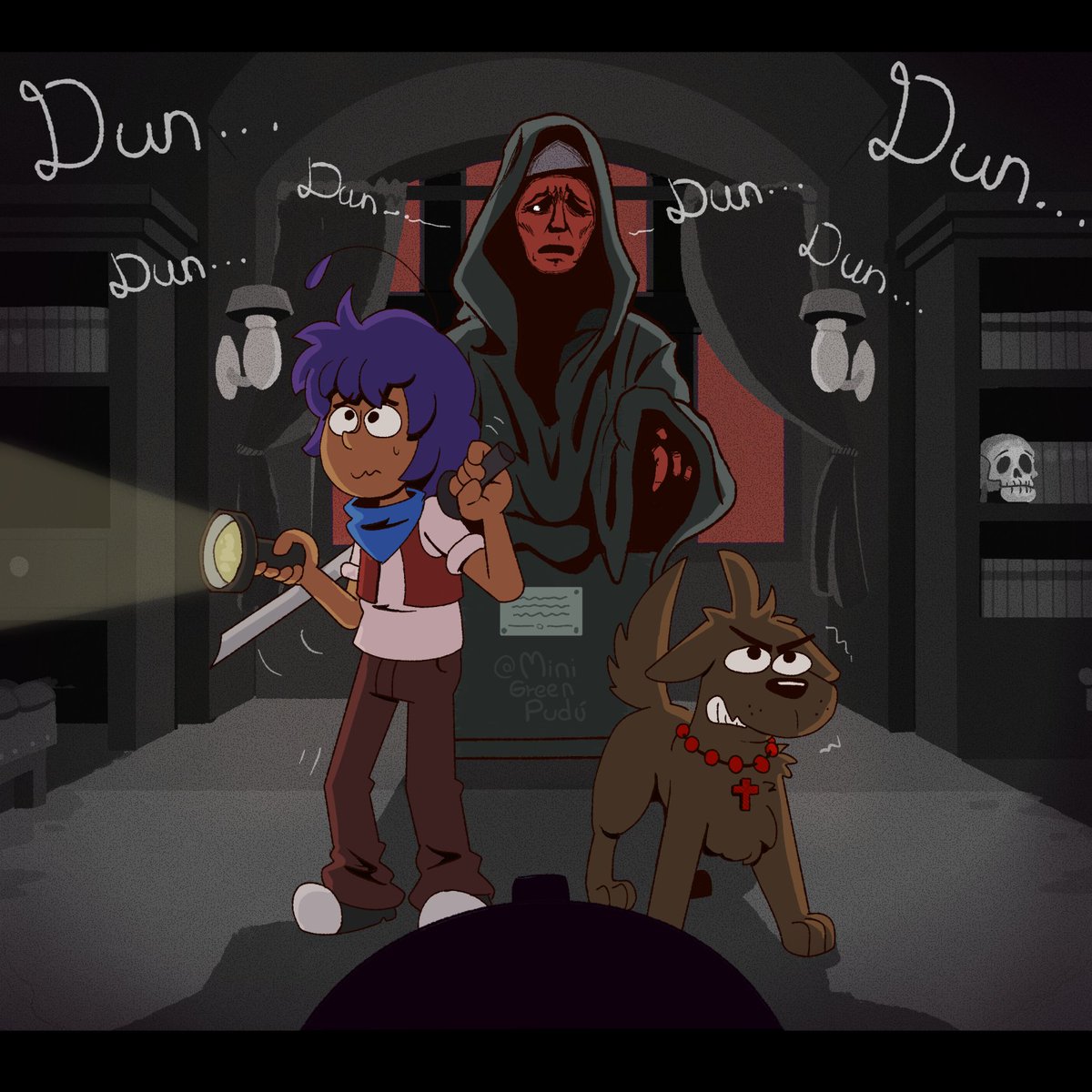 GoblinPudu's tweet photo. Art-trade with @Nihil84487393 uwu
Here's her OC "Aya" (left) and mine, "Rom" (dog(?)).

#digitalart #digitalillustration #originalcharacter #rpcharacter #spooky https://t.co/fyOvIB6EFf