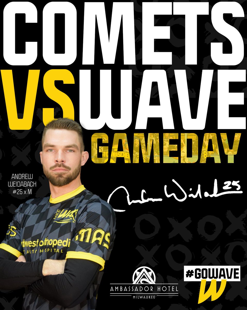 Milwaukee Wave (@milwaukeewave) on Twitter photo 🚨 GET UP MILWAUKEE, IT'S GAMEDAY! 🚨
The rivalry continues TODAY as your Milwaukee Wave take on the <a href="/KCComets/">Kansas City Comets</a> ☄️ You won't want to miss a SECOND of the action!
Today's game is presented by <a href="/ambassadormke/">Ambassador Hotel</a>
📍 <a href="/UWMPantherArena/">UWM Panther Arena</a>
🕰 1:05 PM
🎟 bit.ly/Jan29Comets
#GoWave 🚨 GET UP MILWAUKEE, IT'S GAMEDAY! 🚨
The rivalry continues TODAY as your Milwaukee Wave take on the <a href="/KCComets/">Kansas City Comets</a> ☄️ You won't want to miss a SECOND of the action!
Today's game is presented by <a href="/ambassadormke/">Ambassador Hotel</a>
📍 <a href="/UWMPantherArena/">UWM Panther Arena</a>
🕰 1:05 PM
🎟 bit.ly/Jan29Comets
#GoWave