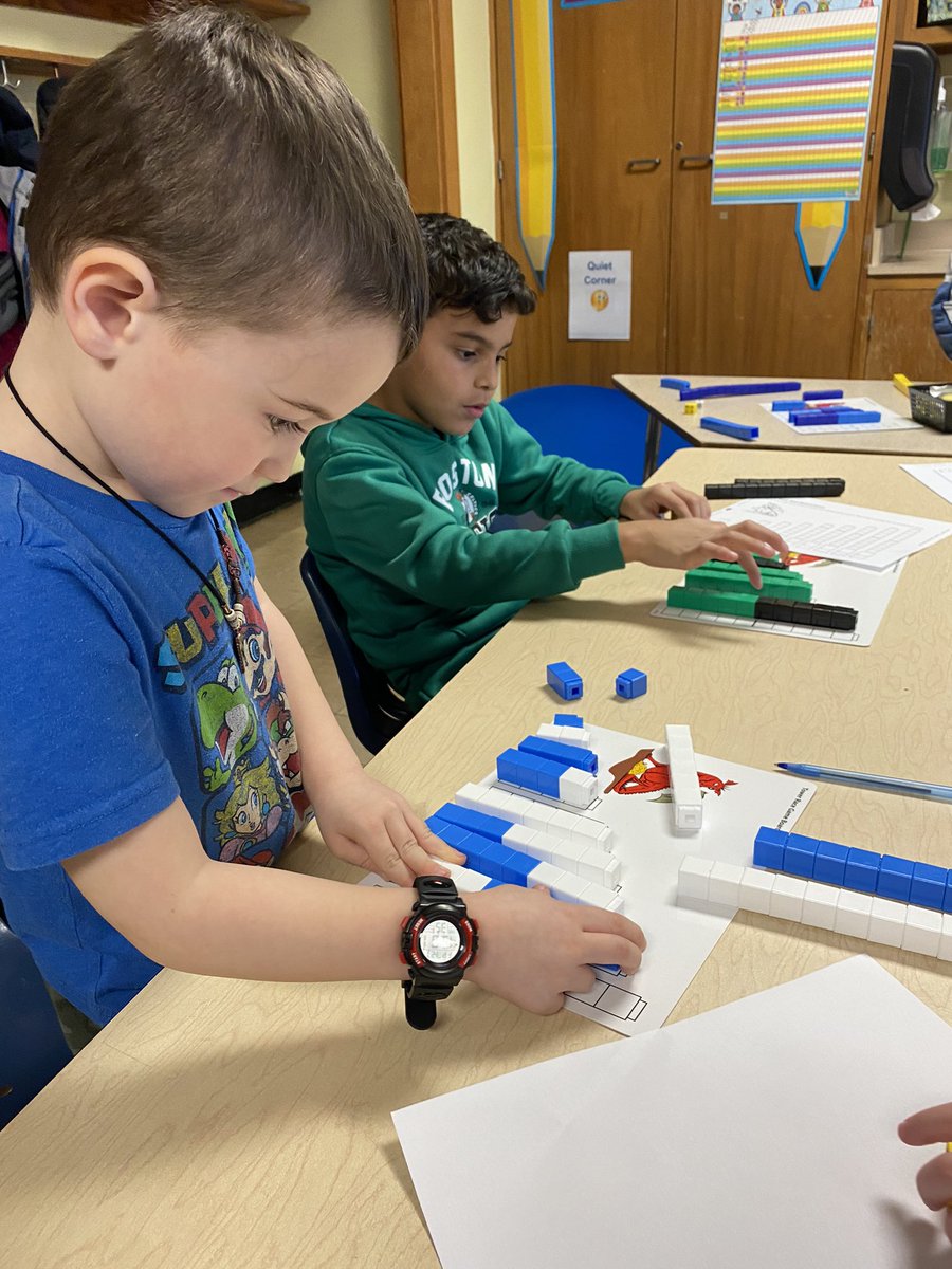 Dbjohnsonmath's tweet image. 1st Graders in Mrs. Carey’s class practicing addition and decomposing numbers during Work Places! @DWSKids @Mpsdmartin