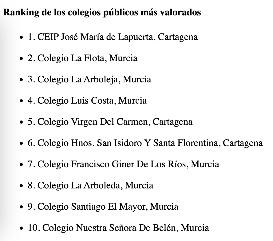 El_Comepipas's tweet photo. 3 Colegios de Cartagena entre los 10 públicos mas valorados de la Región de Murcia. 
El 1# es @JMLapuerta 👏👏👏
https://t.co/0LRalaMAjM https://t.co/7U9s154bBy