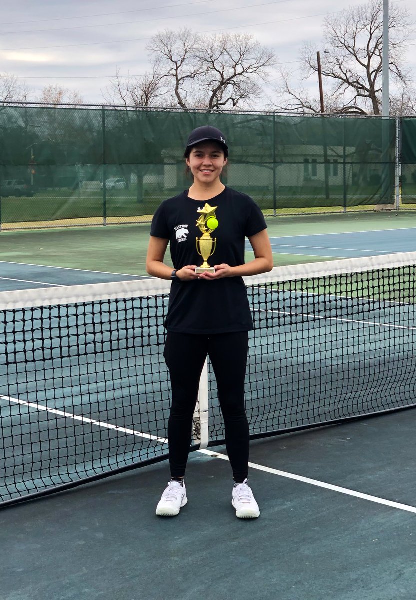 ‼️HARDWARE ALERT‼️
#Varsity competed in #SanMarcosTX today! We’re bringing home some HARDWARE!! So far we have Ashlyn Cadena with #FIRSTPLACE for AGS!!!🥇🐻🎾

#EFFORT #COMMIT #HighSchoolTennis #TournamentSeason