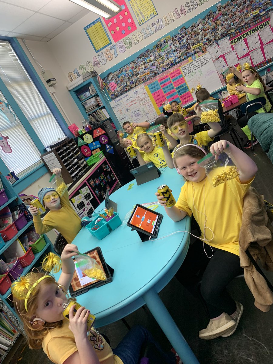 These awesome 2nd graders sure did rock out our RES Color War Day in their yellow!! We had a blast shining bright 🤩 today! 💛🍿💛⭐️🌟<a href="/RES_RSSS/">Rockwell Elem NC</a>