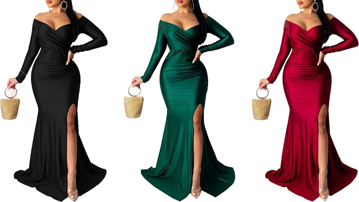 Vakkest Women's Summer Off Shoulder Maxi Dress Sexy V Neck Long Sleeve Gown Cocktail Mermaid Wedding Dresses
#fashion #style #ootd #instafashion #fashionblogger #outfit #fashionista #streetstyle