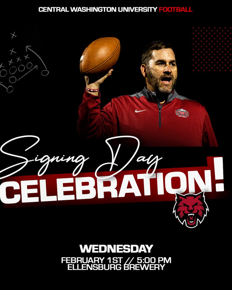 ATTENTION ALL WILDCAT BOOSTERS, ALUMNI, AND FANS!! We’re cordially inviting you all to join us this Wednesday for our Signing Day Celebration! Come out and meet the coaching staff and hear from Coach Fisk on the incoming class! Ellensburg Brewery at 5:00 p.m.! We hope to see you!