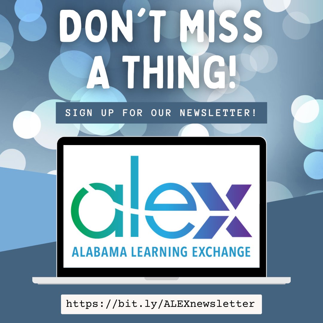 TeachwithALEX's tweet photo. Have you signed up for our mailing list yet? Don't miss out on the February newsletter! Sign up today ➡ https://t.co/Kt4uCvuHWc 📬
 #TeachWithALEX #newslettersignup #newsletter #AlabamaAchieves https://t.co/i0G3Rtkme5