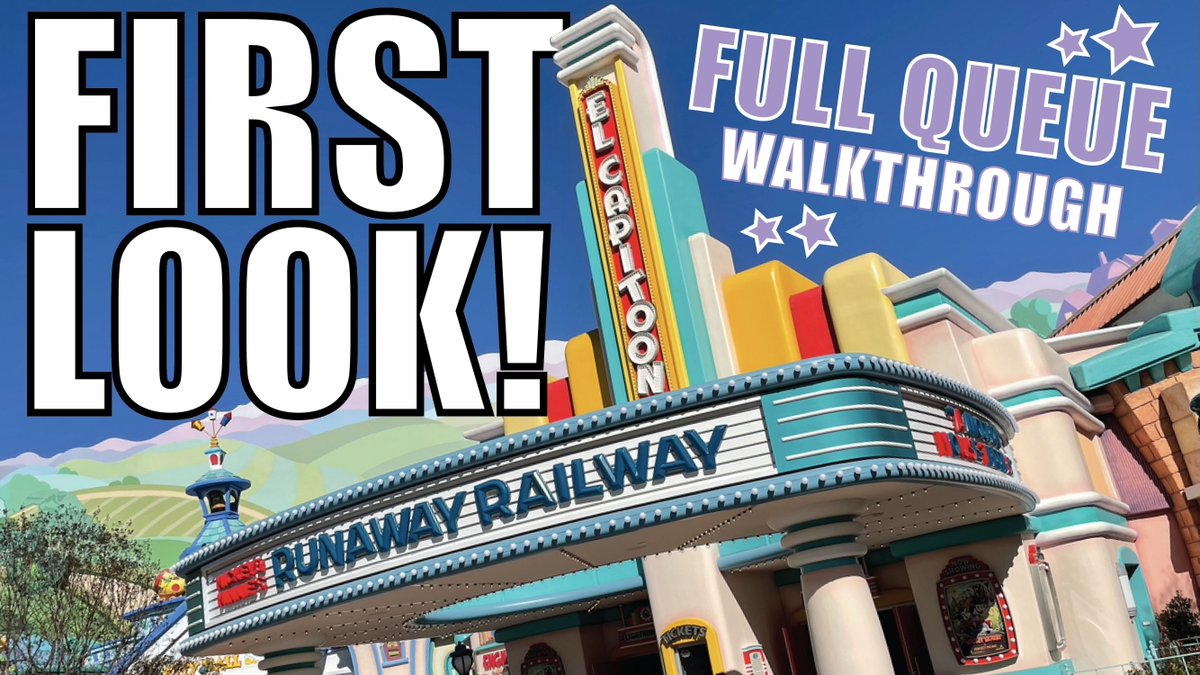 Grab your Mickey and Minnie shaped popcorn as we join Walt Disney Imagineering for a FULL QUEUE WALKTHROUGH of Mickey &amp; Minnie's Runaway Railway, NOW OPEN at <a href="/Disneyland/">Disneyland Resort</a> Park! 🚂 🍿 youtube.com/watch?v=0MUOyN…