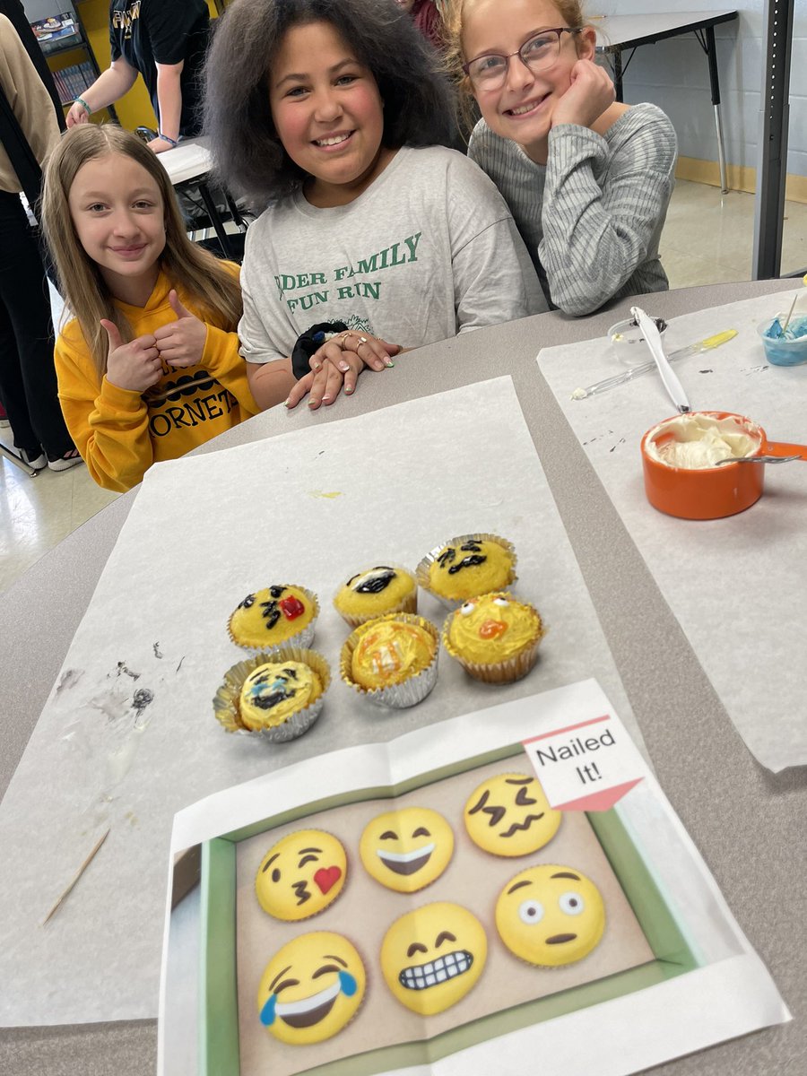 HyatesWagner's tweet photo. Cooking club made mug cakes and had a “nailed it” competition. #fmsteach https://t.co/cldeaJk0Mc