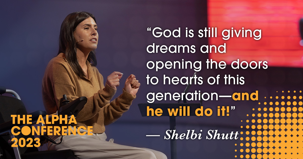 AlphaUSA's tweet image. #TheAlphaConference Day 2: “God is still giving dreams and opening the doors to hearts of this generation—and he will do it!” —Shelbi Shutt

Are you able to see the work God wants to do in and through #GenZ?

#DareToHope #Hope #LoveListens #Evangelism #ShelbiShutt