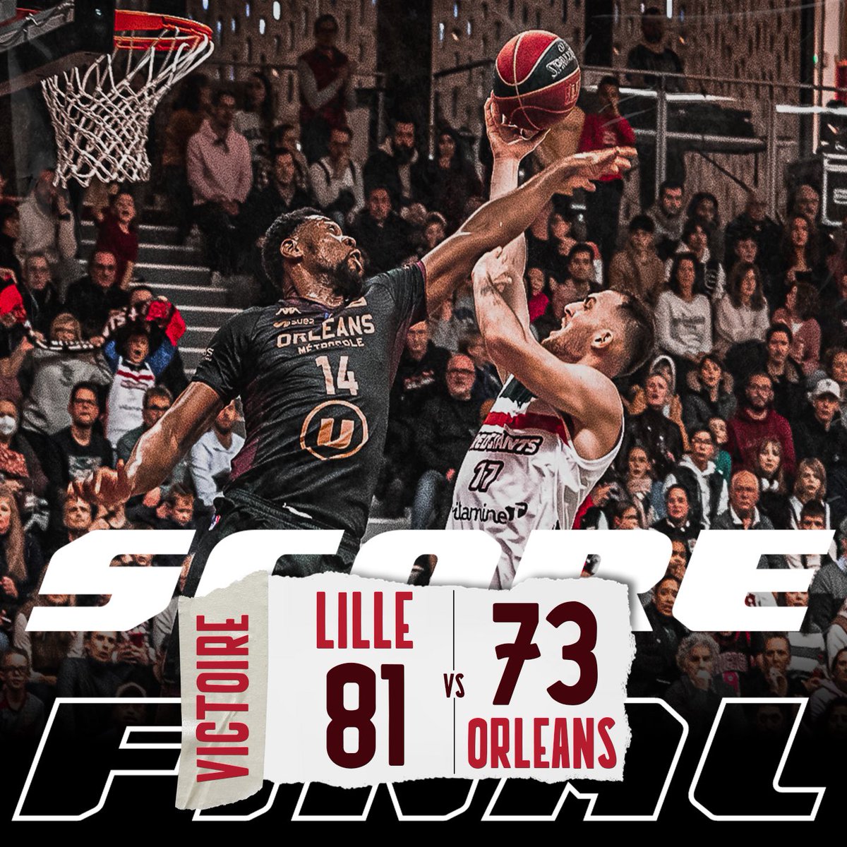 𝐕𝐈𝐂𝐓𝐎𝐈𝐑𝐄  ✅

Au terme d’un quatrième quart-temps de folie, les RedGiants renversent le cours de la rencontre et font imploser le palais Saint-Sauveur 🔥🔥Infranchissables pendant les 10 dernières minutes, les hommes de Maxime Bézin l’emportent avec les tripes 😤