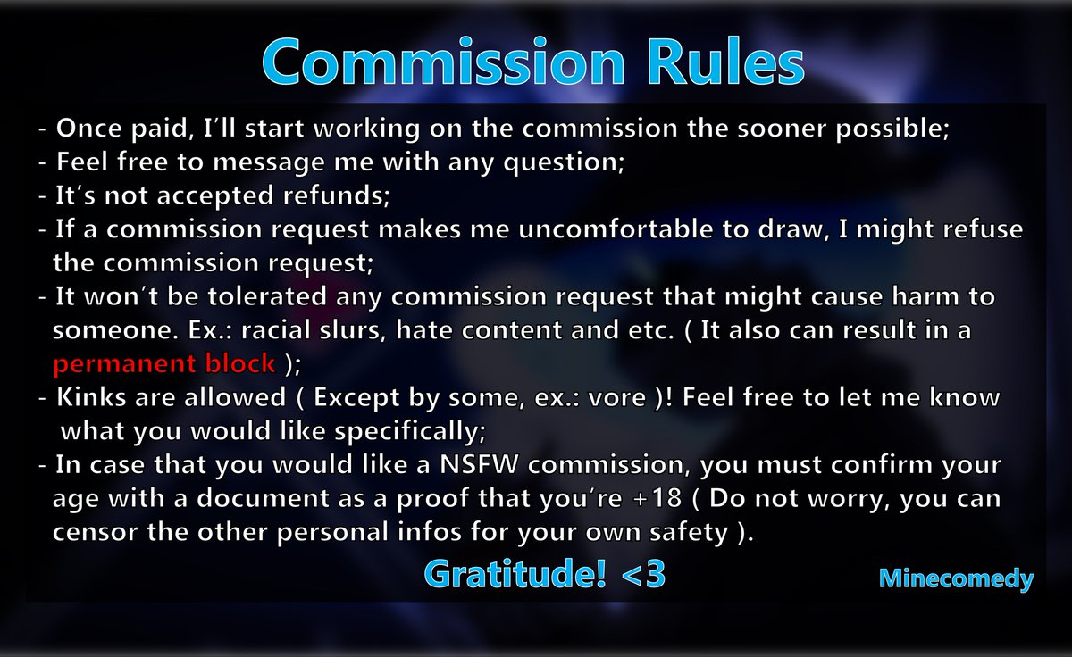 Minecomedy ✨ Commissions Open & Now on VGen! tweet media