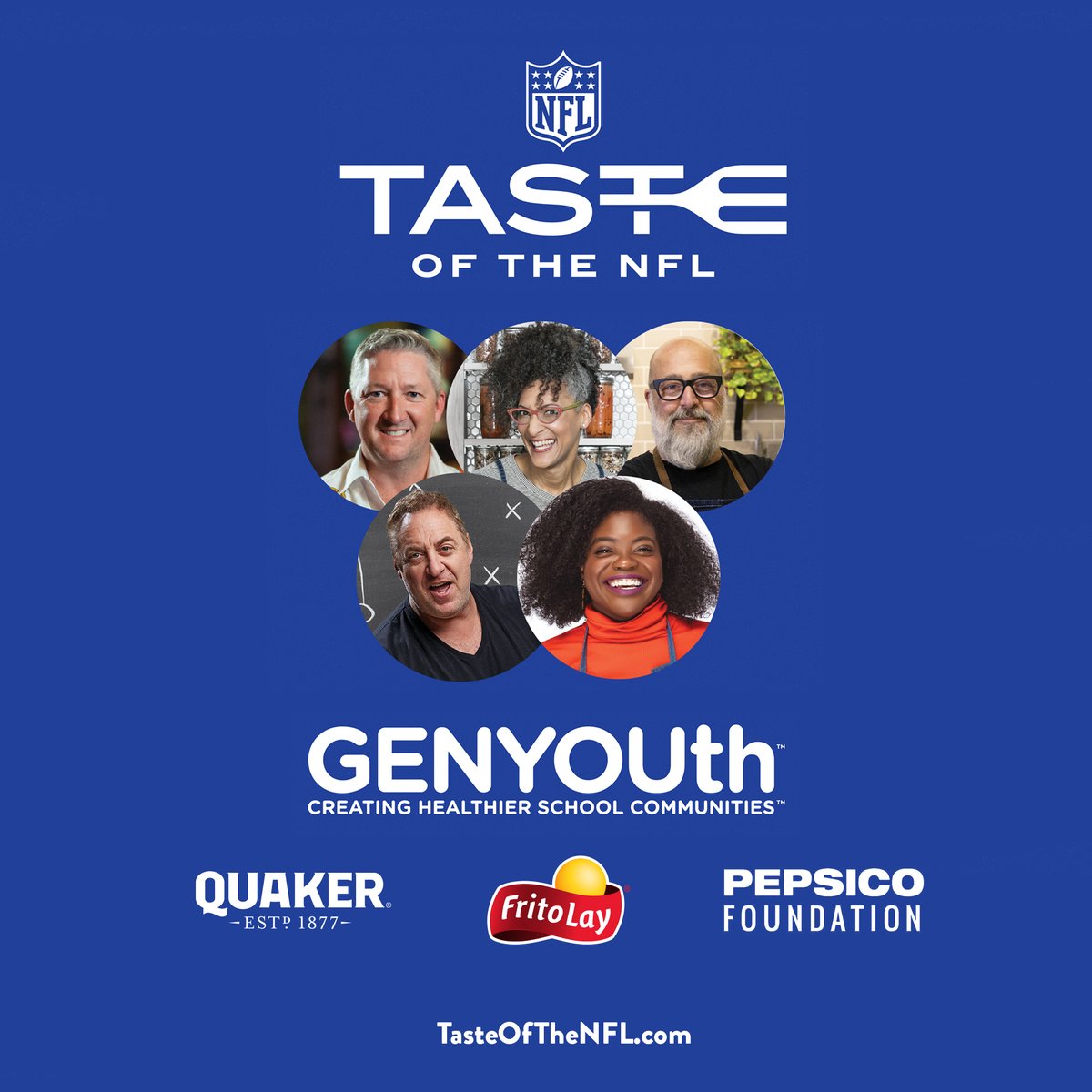 Bring your big game excitement &amp; hunger to make a difference to <a href="/TasteoftheNFL/">Taste of the NFL</a> presented by <a href="/Fritolay/">Frito-Lay</a>, <a href="/Quaker/">Quaker Oats</a> &amp; <a href="/PepsiCo/">PepsiCo</a>! Culinary delights await at #SB57’s largest purpose-driven event on 2/11/23, helping <a href="/GENYOUthNow/">GENYOUthNow</a> #EndStudentHunger! Get your ticket: tasteofthenfl.com