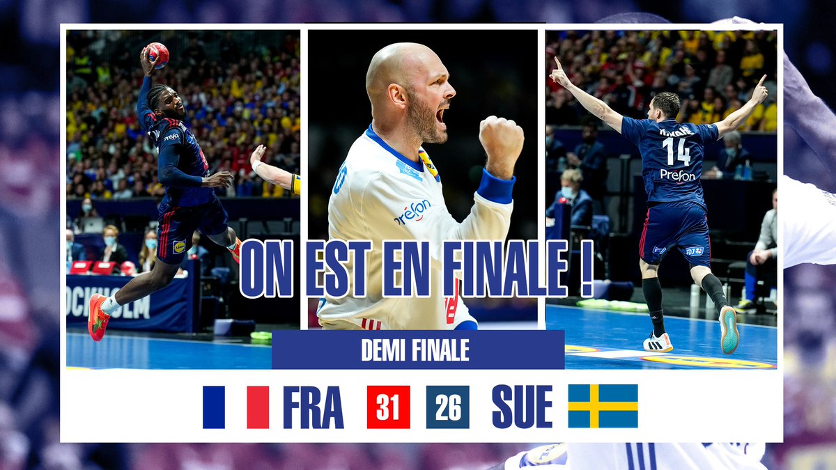 🤩 ON EST EN FINALE !🤩

Quel match et quel engagement !🔥

Les Bleus décrochent leur place en finale ! Plus qu’une victoire avant le sacre mondial. On y croit ! Tous avec les Bleus ! 👊

Score final : 31🇫🇷⚡🇸🇪26

#Prefonhand #handball #engagement