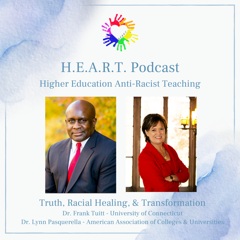 <a href="/CommishAACU/">Lynn Pasquerella</a> is featured on the H.E.A.R.T. Podcast with Dr. Frank Tuitt from <a href="/UConn/">UConn</a> where they discussed what the Truth, Racial Healing, &amp; Transformation (TRHT) framework can provide to students, faculty, and the community-at-large. Listen in: heartuconn.podbean.com/e/truth-racial…