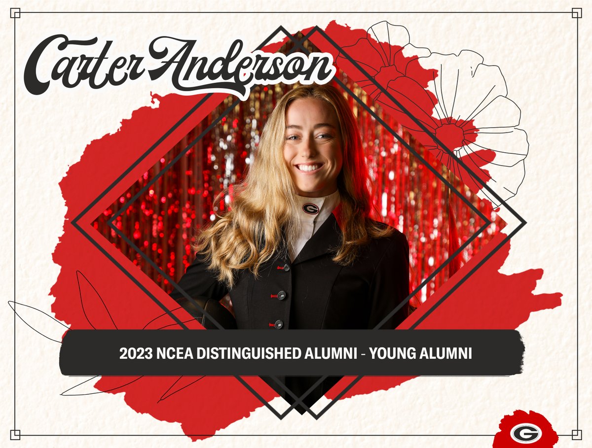UGAEquestrian's tweet image. Four former Georgia riders have been named National Collegiate Equestrian Association (NCEA) Distinguished Alumni! 

Congratulations to Carly Anthony, Abby O'Mara, Carter Anderson, and Lauren Haygood McLendon. 

🔗 gado.gs/9z2

#AlwaysADawg | #GoDawgs