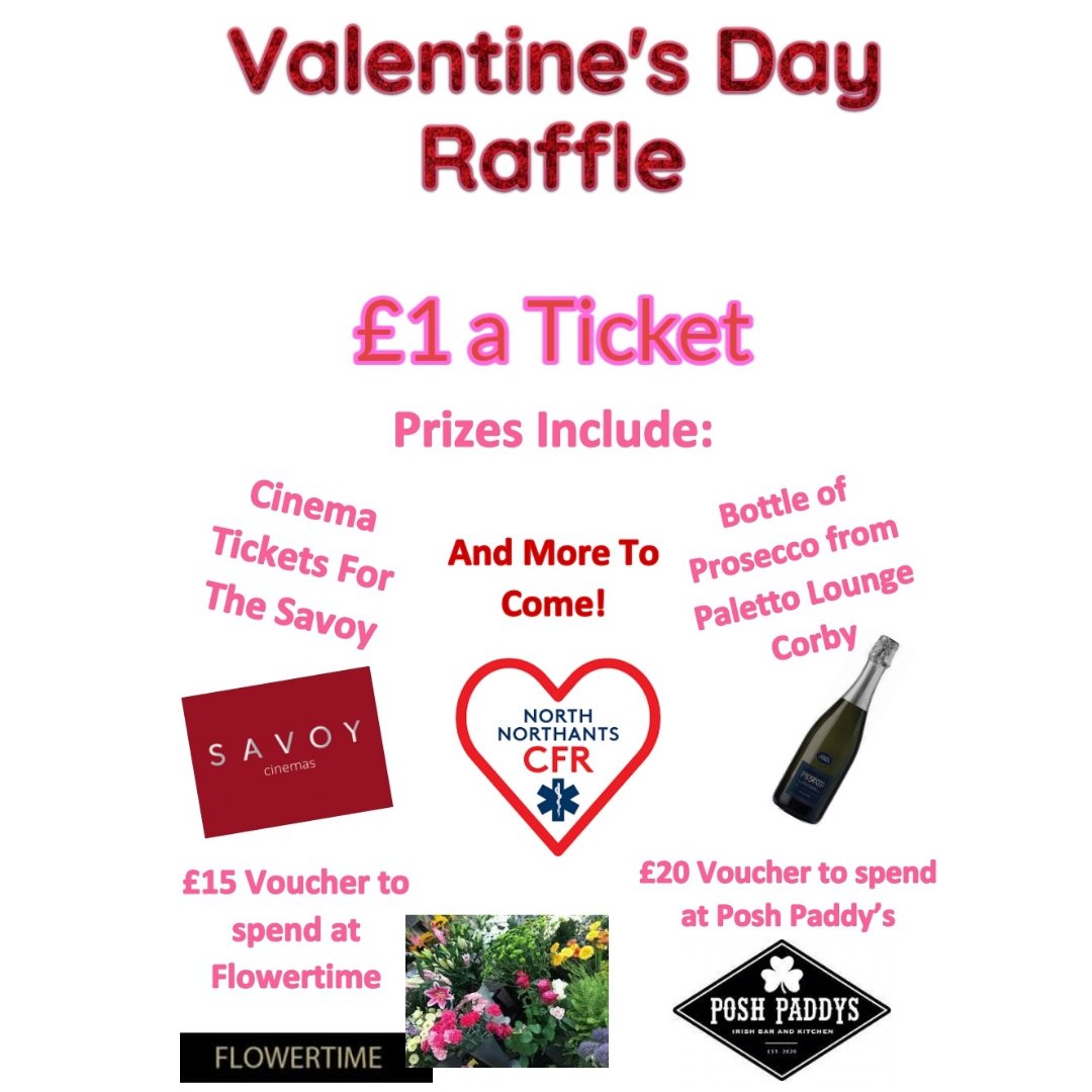 Valentine's Raffle❤ Our fundraising team have organised a Valentine's Day Raffle to help raise funds for us. Tickets cost £1each & can be purchased online. After purchasing you will recieve your tickets via email! Here is the link to purchase: raffall.com/329757/enter-r… Thank you