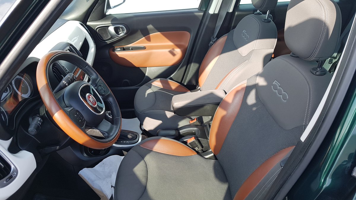 GlennMoore41's tweet photo. I don't usually talk about my personal life on Twitter but I wanted to share... I just got my first car! It's a Fiat 500L Terkken fully loaded, a more obscure car but with many cool features. It's not amazing by any standards of the imagination but I love it! https://t.co/1bQD5sueAh