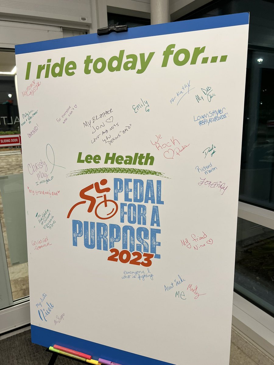 Pedal for a Purpose was a great time yesterday @Lee_Health Coconut Point! The teams raised funds for the Lee Health Regional Cancer Center and new location at Bonita Community Health Center. #PedalforaPurpose #LeeHealthStrong #StrykOutCancer