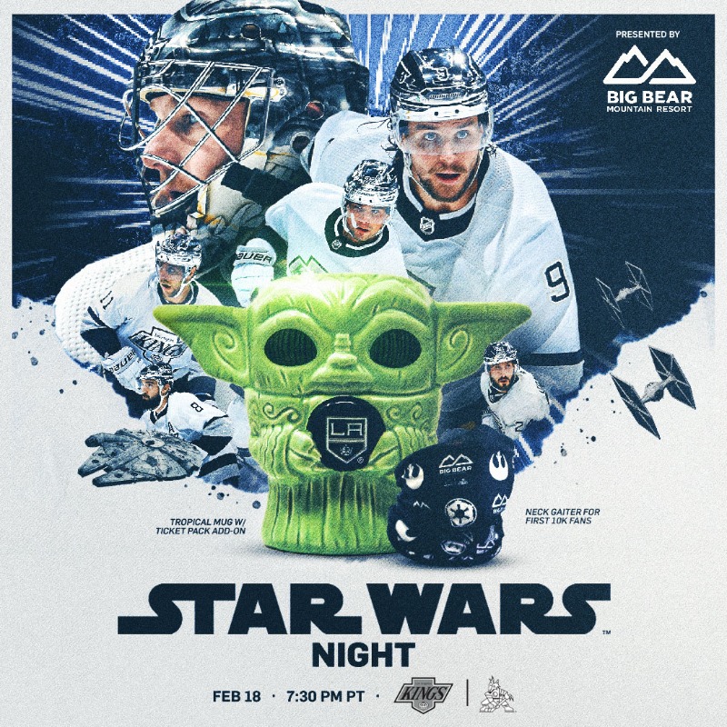 LA Kings on X: Chrome Domes 🤝 Star Wars Night Don't miss Star