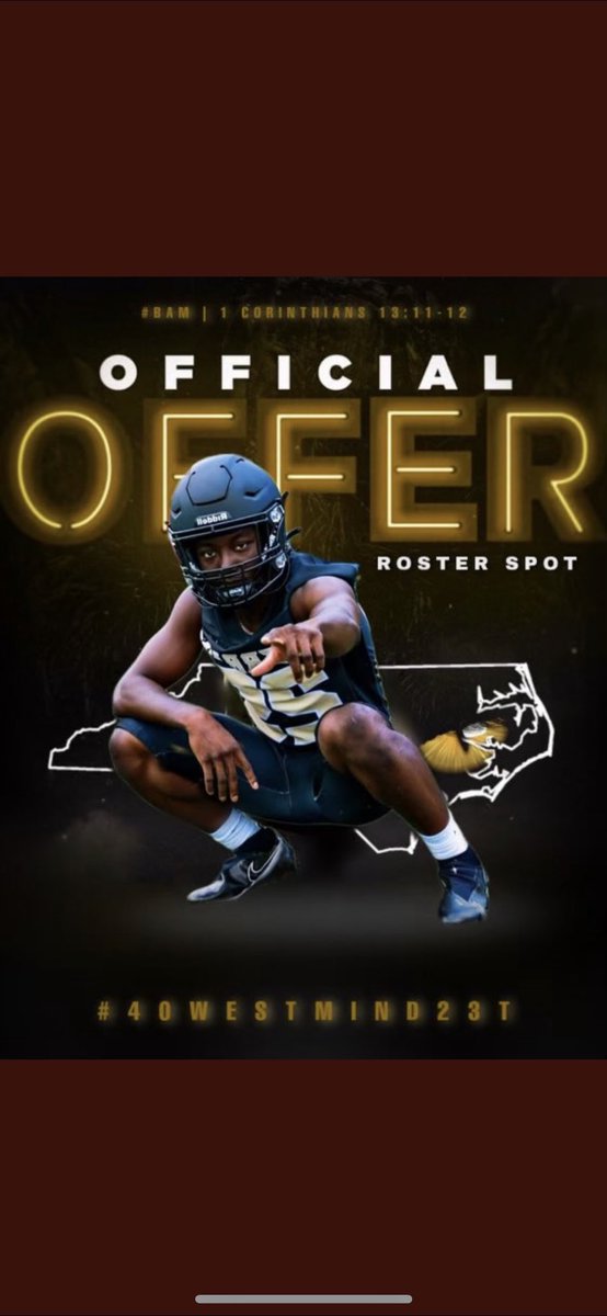 HopperKavion's tweet photo. I am blessed to receive my first offer from Ferrum college @DevineDomino @burns_football @coach_geter @coachcadamsFC https://t.co/EGL6TK7ckj