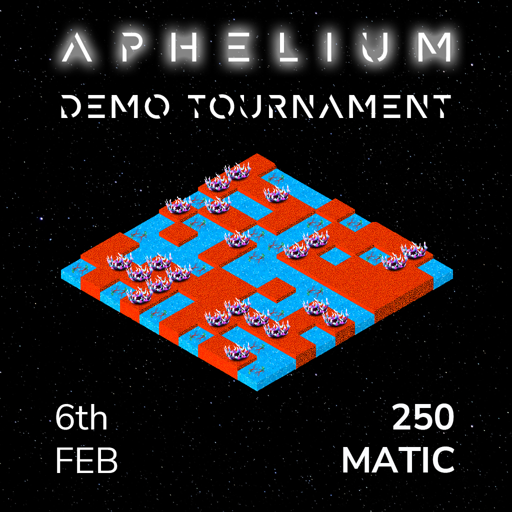 ApheliumGame's tweet photo. Are you ready for our next Demo Tournament? 👀

🗓️6th February
🏆 250 $MATIC prize pool + OG roles + XP

Jump in our Discord server, get prepared Aphelian!

#P2E #P2Egame #Play2Earn #NFTgang #ApheliumDemo https://t.co/GYA2fkgnzG