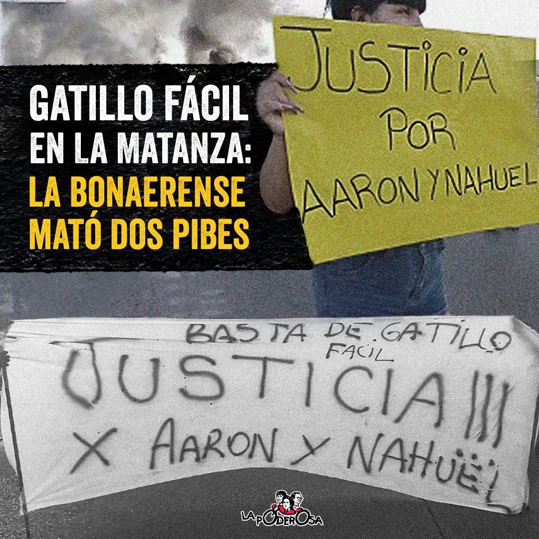 gargantapodero's tweet photo. LA BONAERENSE MATÓ A DOS PIBES
Nahuel y Aaron eran primos. Tenían 14 y 15 años respectivamente y vivían en el barrio Los Ceibos, en González Catán, La Matanza. El lunes 15 de enero fueron acribillados: según testigos, los asesinos eran policías de la Comisaría de Villa Dorrego. https://t.co/0jh0RdxzE2