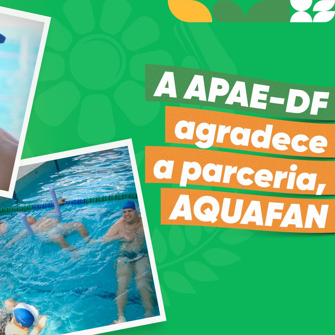apaedf's tweet image. 🙌 Nós da APAE-DF agradecemos a parceria com a AQUAFAN. 

🤝 Caminhando juntos, desde 2018, a AquaFan cede espaço e estrutura da sua unidade na Asa Norte para treinamentos da nossa equipe de educação física. Agradecemos a parceria.

#FazDiferente #APAE #APAEDF